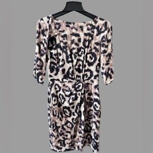 Yoana Baraschi Silk Leopard Print Mini Dress